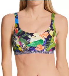 Havana Breeze Underwire Cami Bikini Swim Top Tropical 32FF