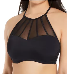 Space High Neck Underwire Cami Swim Top