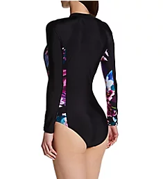 Energy Long Sleeve Zip Front Paddle Suit Orchid Floral S