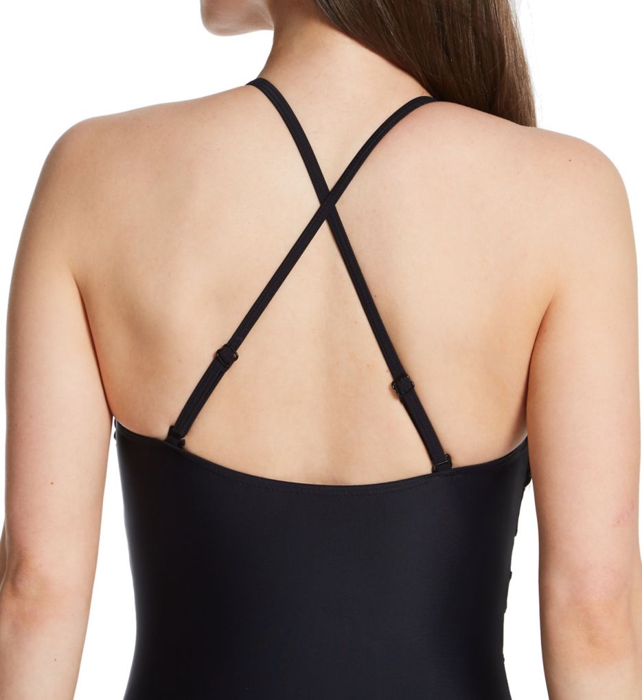 Pour Moi High Neck Mesh Insert Control One Piece Swimsuit 1408 - Image 3