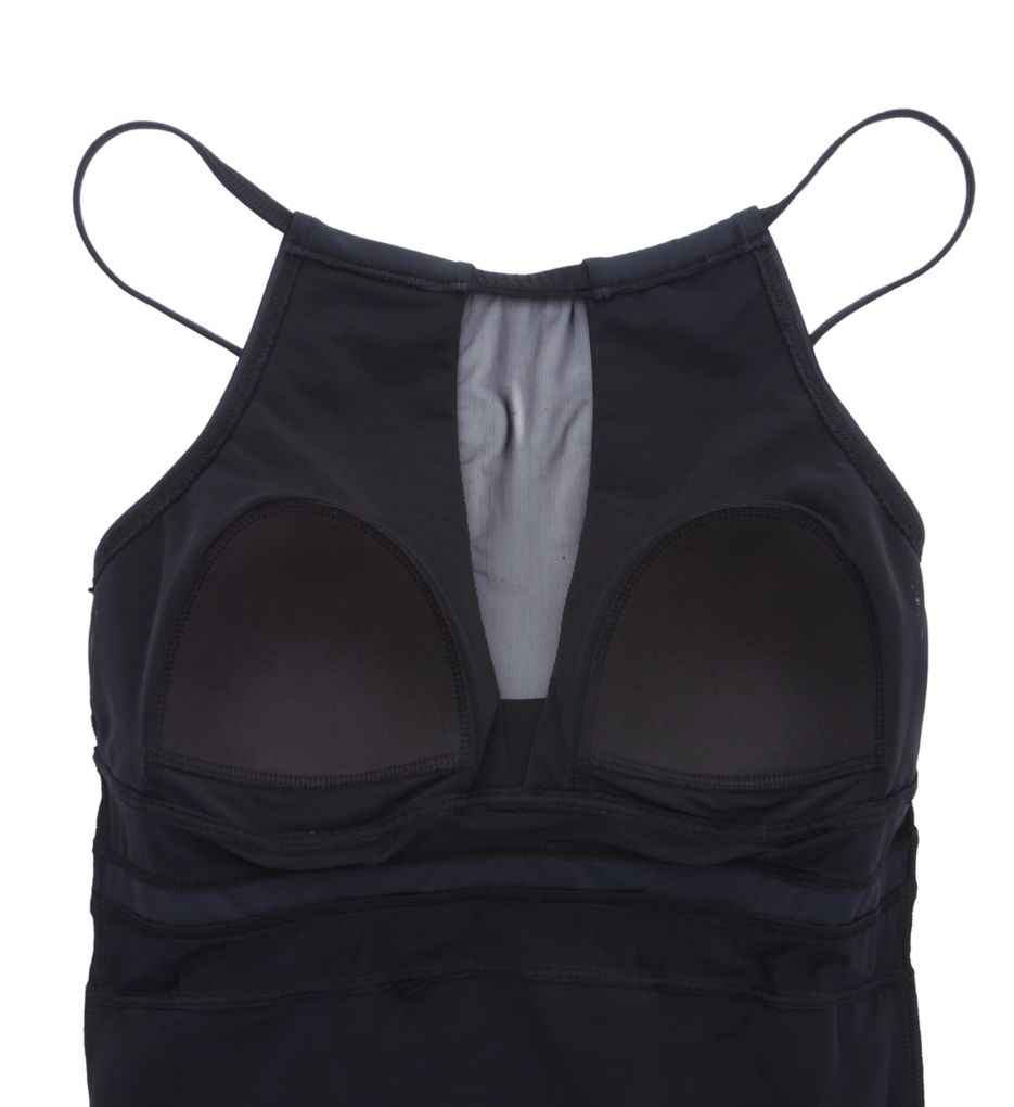 Pour Moi High Neck Mesh Insert Control One Piece Swimsuit 1408 - Image 4