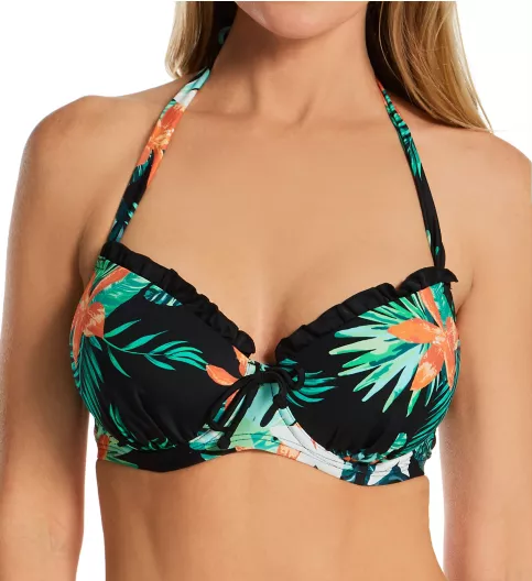 Pour Moi Miami Brights Padded Halter Underwire Swim Top 14100