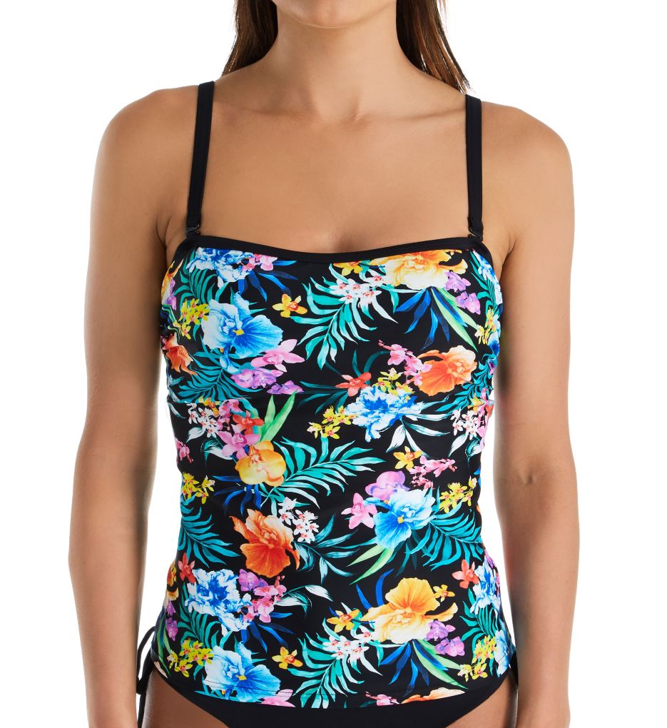 Miami Brights Bandeau Underwire Tankini Swim Top-fs