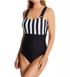 Control Color Block One Piece Swimsuit