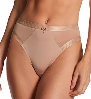 Viva Luxe High Leg Brief Panty Toffee 2X