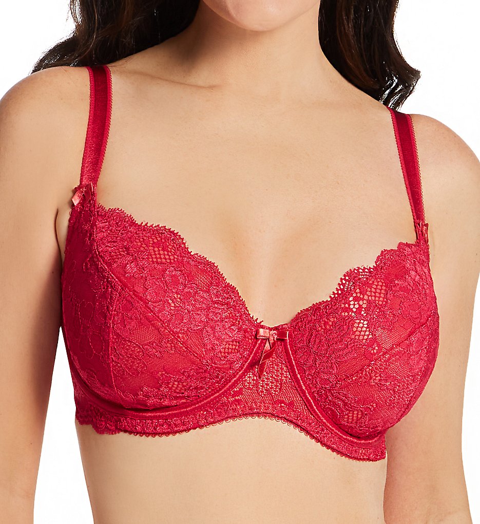 Amour Underwire Lace Bra Red/Cherry 34HH