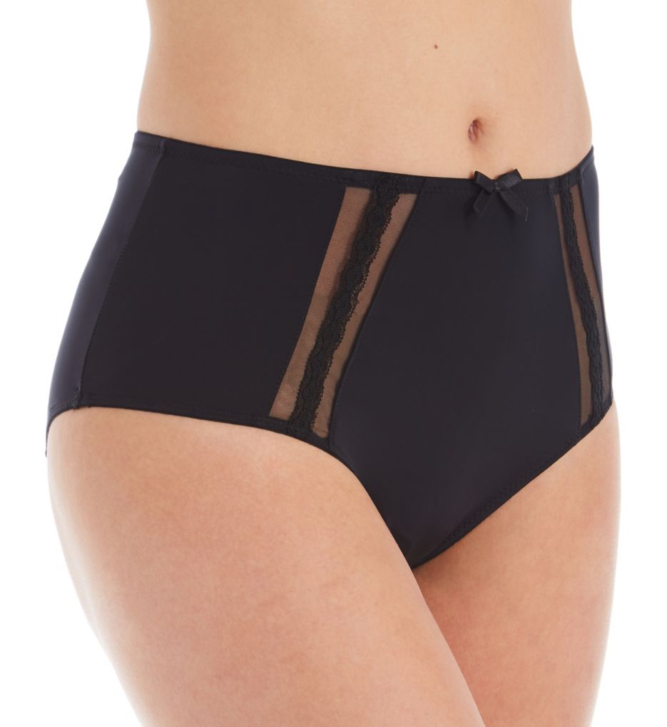 Pour Moi (2299411): Pour Moi 15706 Shadow High Leg Deep Brief Panty (Black XS)