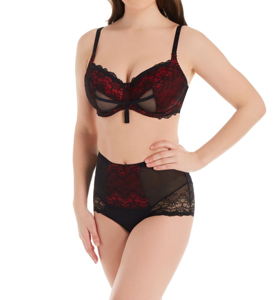 Imagine Underwired Bra, Black/Red, Lace