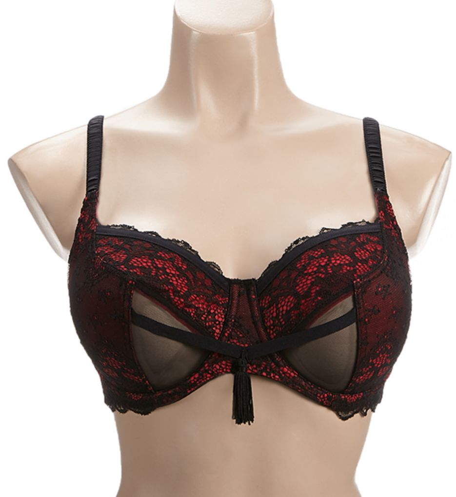 Imagine Underwired Bra, Black/Red, Lace