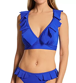 Space Frill Hidden Underwire Convertible Swim Top Ultramarine 32D
