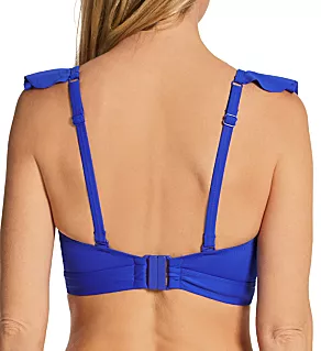 Space Frill Hidden Underwire Convertible Swim Top Ultramarine 32D