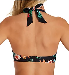 Waterfall Underwire Halter Triangle Swim Top Tropical 34D