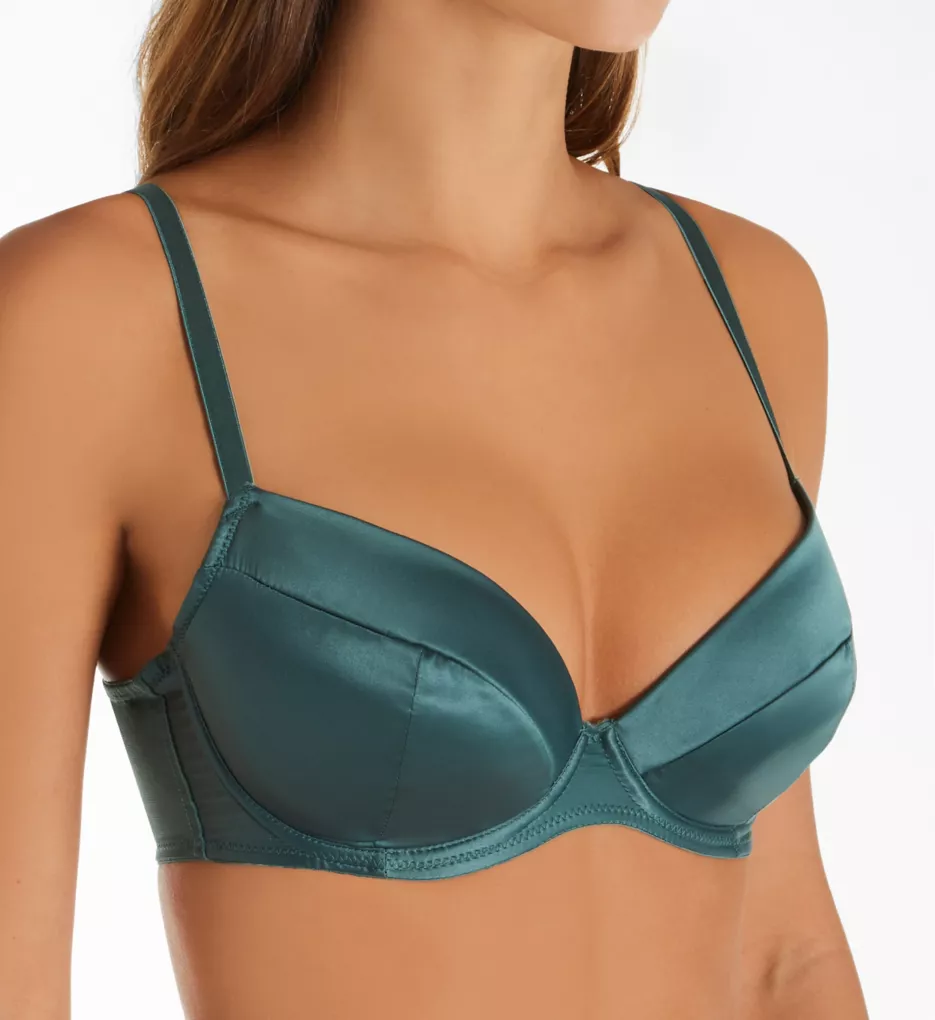 Satin Luxe Plunge Padded Bra FOREST 32E