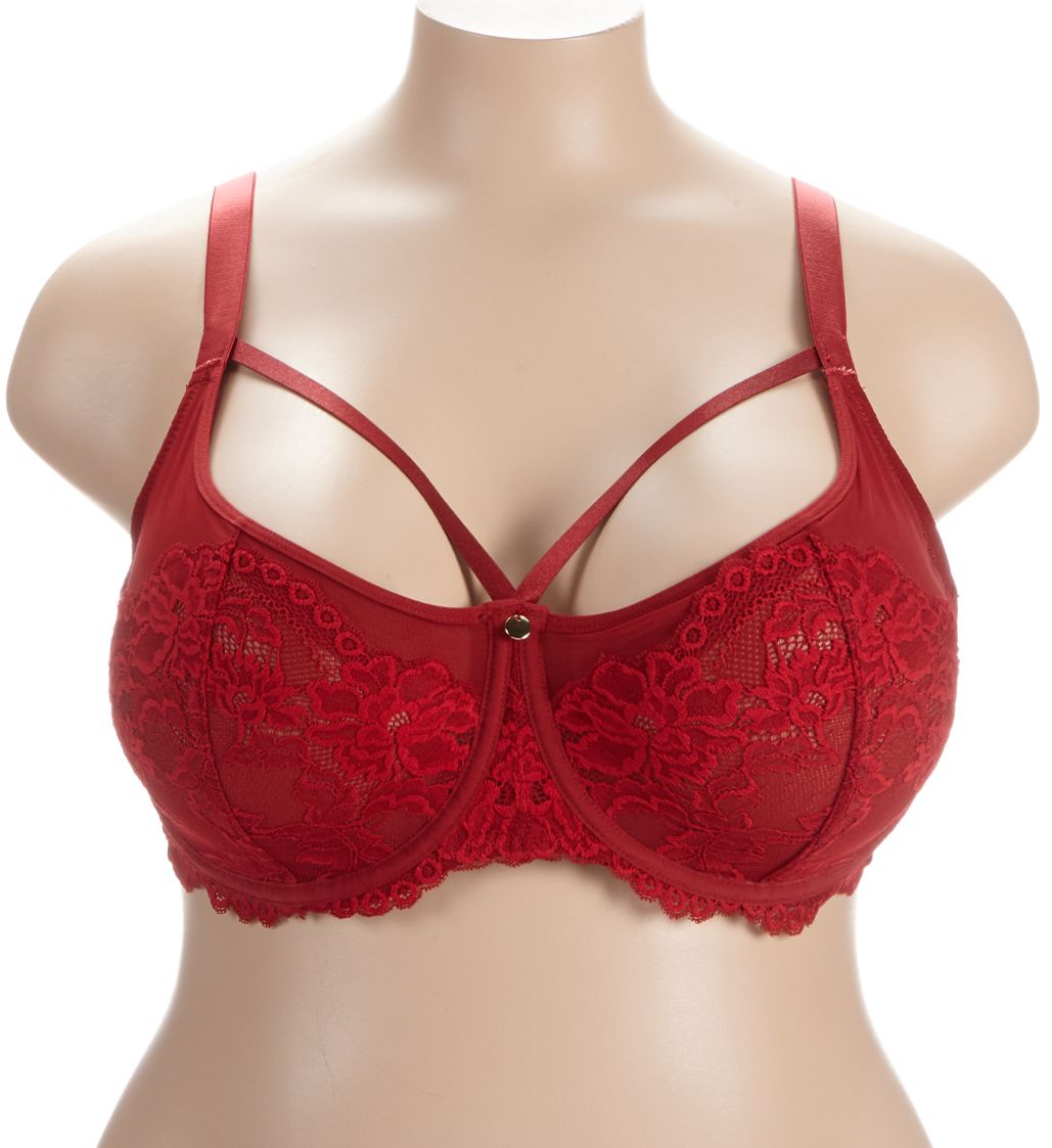 Pour Moi Contradiction Statement Underwire Bra Red 34F  - Image 1