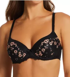 Gigi Padded Balconette Bra Black/Rose Gold 32C