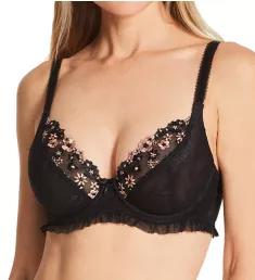 Gigi Plunge Non Padded Underwire Bra Black/Rose Gold 32D