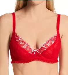 Gigi Plunge Non Padded Underwire Bra Red/Pink 32D