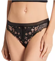 Gigi Brazilian Brief Panty Black/Rose Gold S