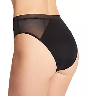 Gigi High Leg Brief Panty Black/Rose Gold XS