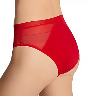 Gigi High Leg Brief Panty Red/Pink XL