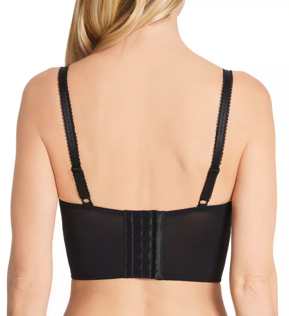 Women's Pour Moi 20339 India Embroidery Underwire Bustier Bra (Black 32F)