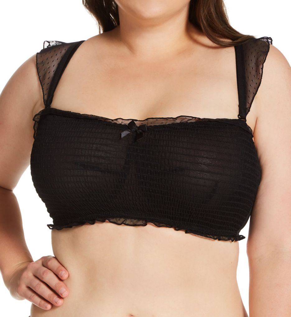 Plus Size - Lightly Lined Cotton Lace Hem Bralette - Torrid