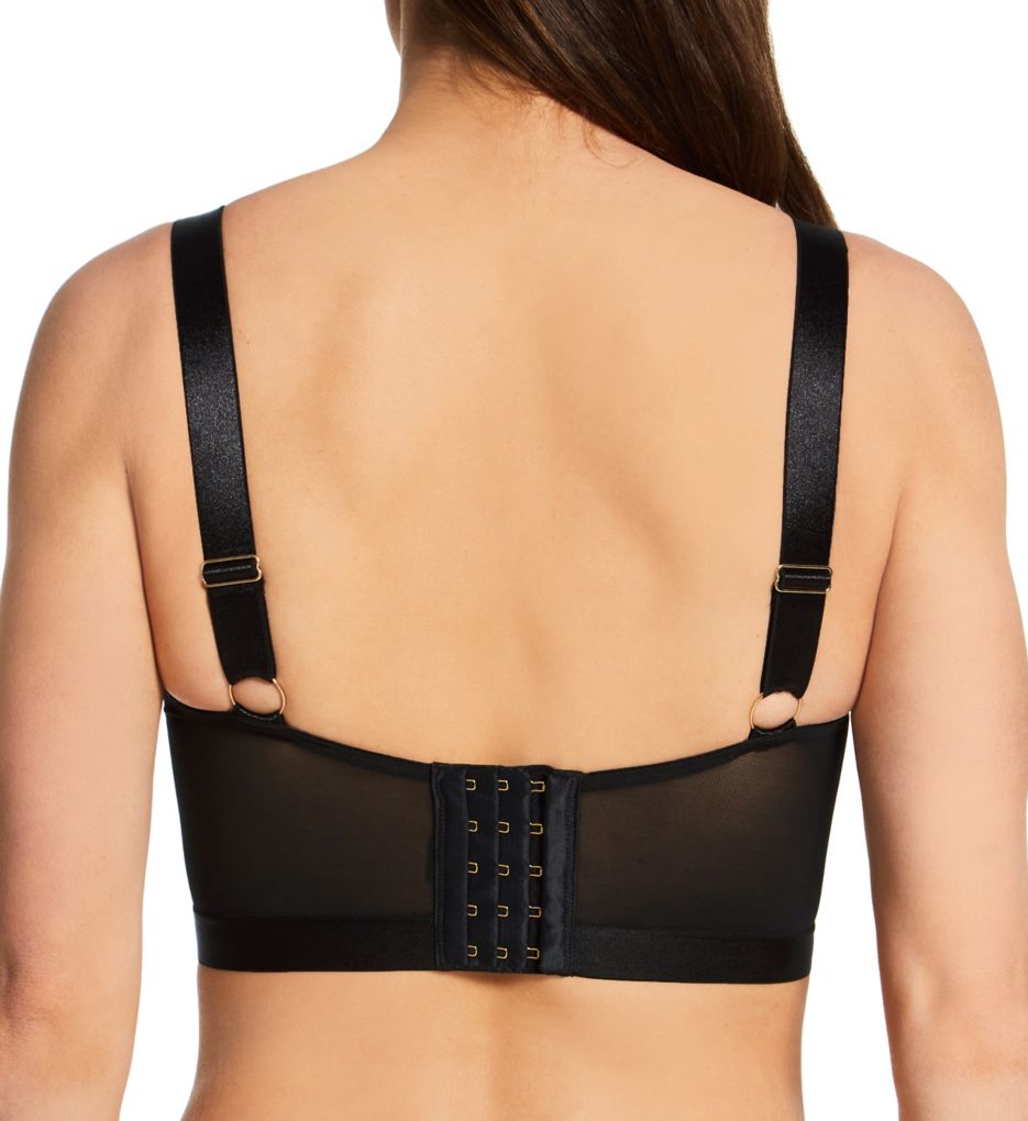 Pour Moi India Embroidery Underwire Bustier Bra Black 38F  - Image 2