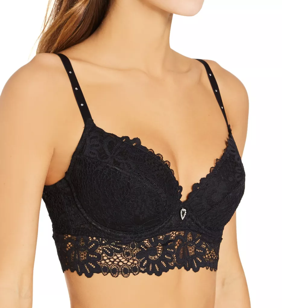 Pour Moi Amour Accent Black Underwired Front Fastening Bralette