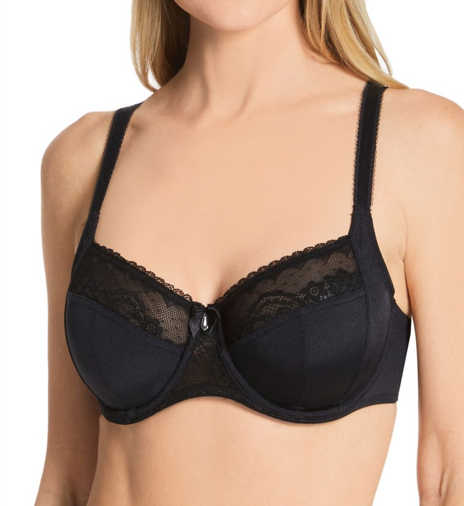 Aura Side Support Underwire Bra Black 34J by Pour Moi