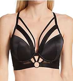 Contradiction Obsessed Padded Push Up Longline Bra Black 30D