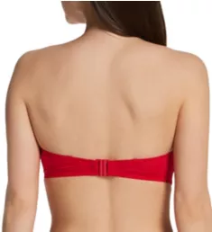 Santa Cruz Strapless Padded Underwire Swim Top Red 32C