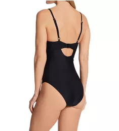 St Barts Push Up Tummy Control One Piece Swimsuit Black 32D