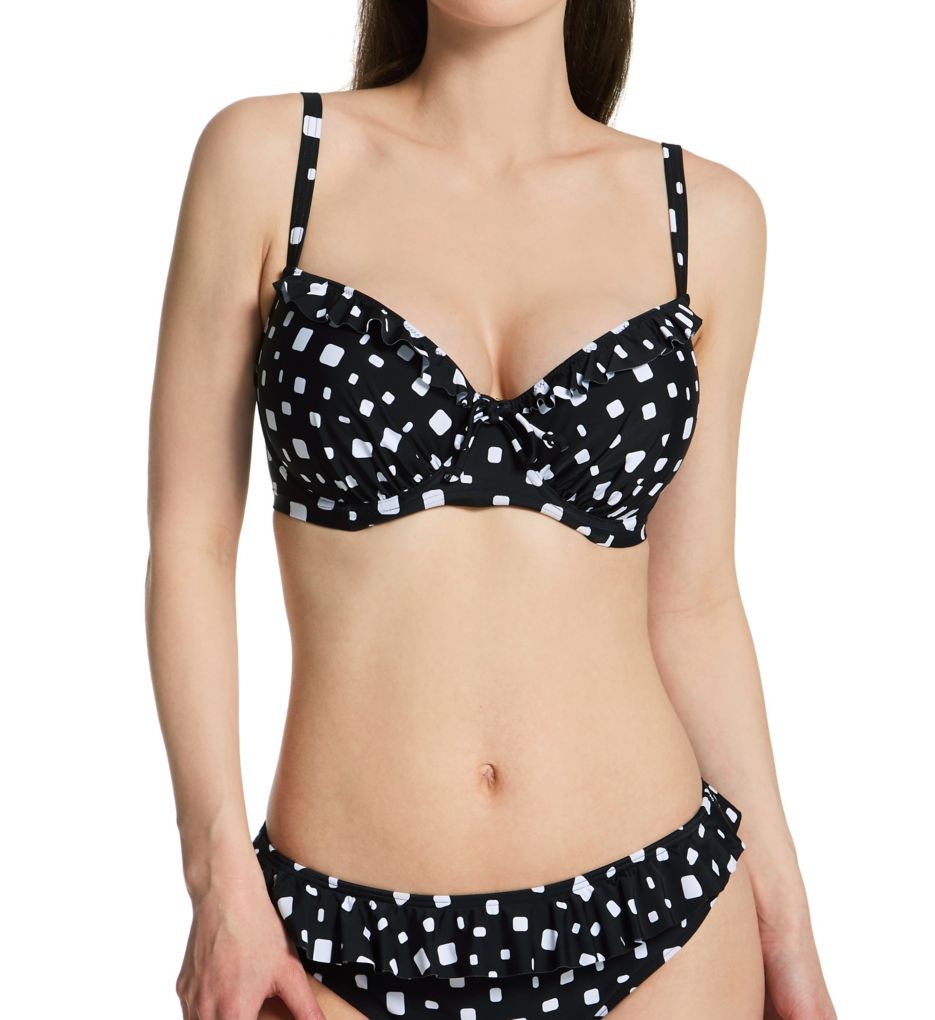 Buy Pour Moi Black Amour Accent Front Fastening Underwired