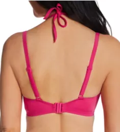 Glamazon Underwire Double Strap Swim Top Hot Pink 32C