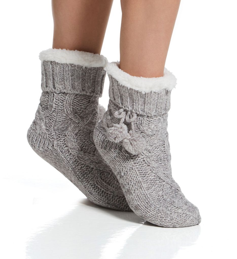 Cable Knit Slipper Sock-gs