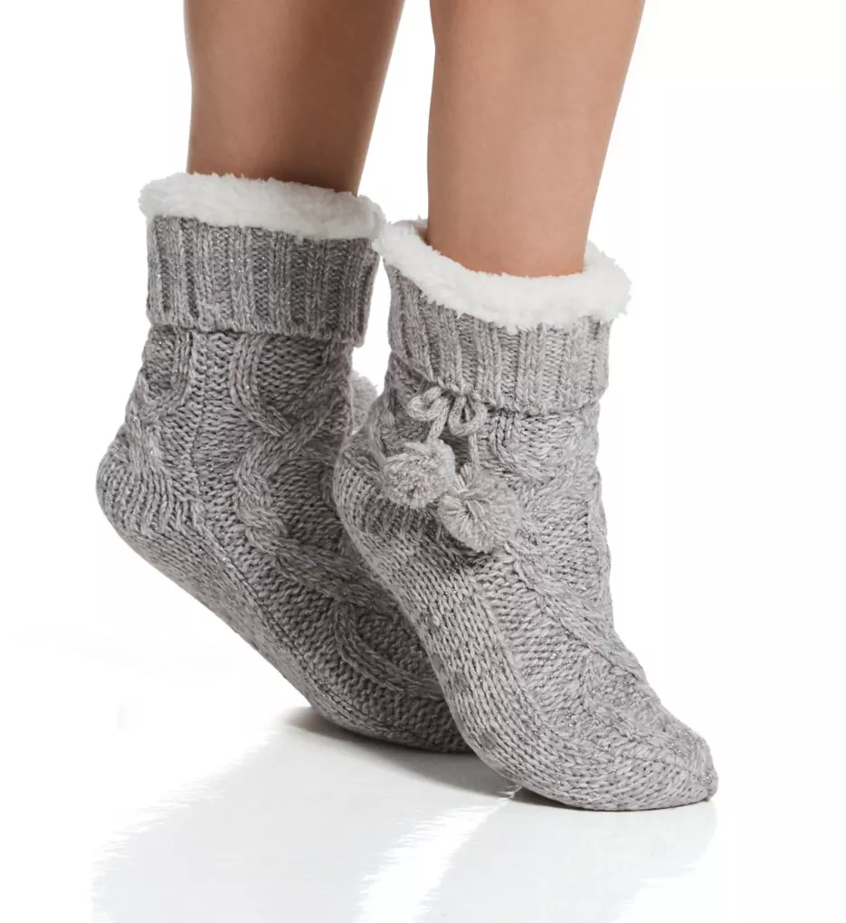 Cable Knit Slipper Sock