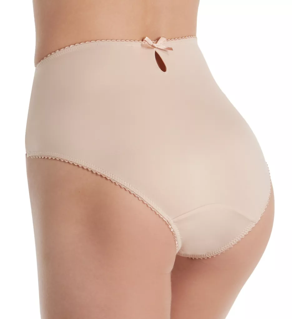 Sophia Lace Embroidered Deep Brief Panty Latte S