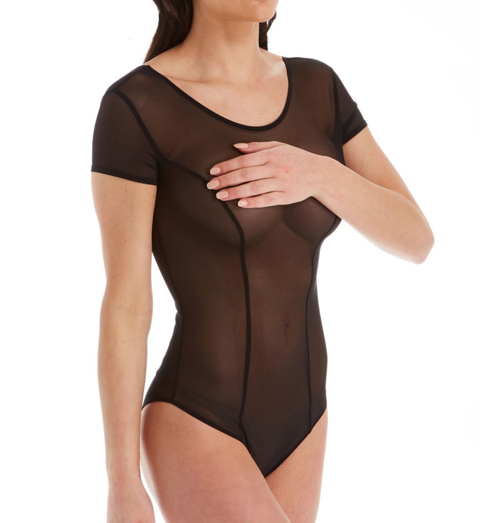 Black Mesh Bodysuit