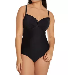 Splash Padded Underwire Control One Piece Swimsuit Black 36C