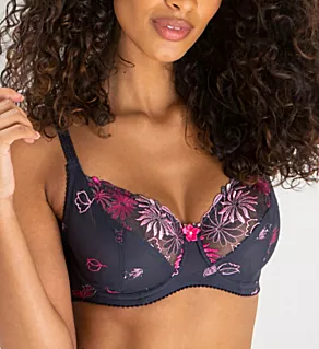 St. Tropez Full Cup Underwire Bra Slate/Pink 32DD