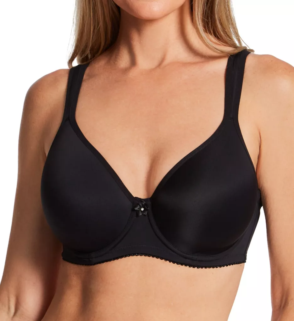 St Tropez Full Coverage Memory Foam T-Shirt Bra Black 32D