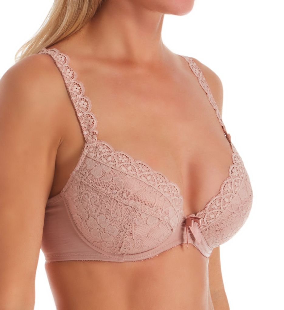 Pour Moi Women's Rebel Padded Plunge Underwire Bra in Rose Gold | Size 32DD | HerRoom.com