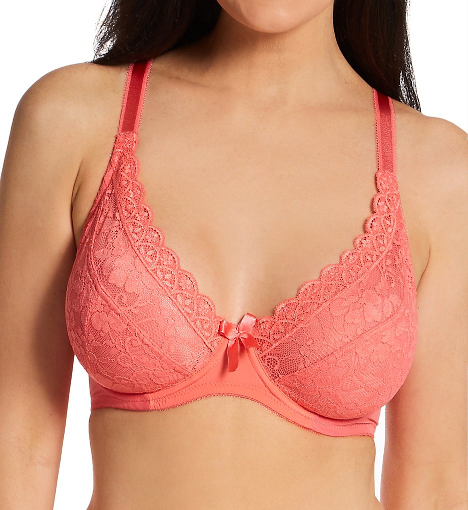 Pour Moi (2542126): Pour Moi 84002 Rebel Underwire Lace Plunge Bra (Coral 38G) Pour Moi (2542126): Pour Moi 84002 Rebel Underwire Lace Plunge Bra (Coral 38G)