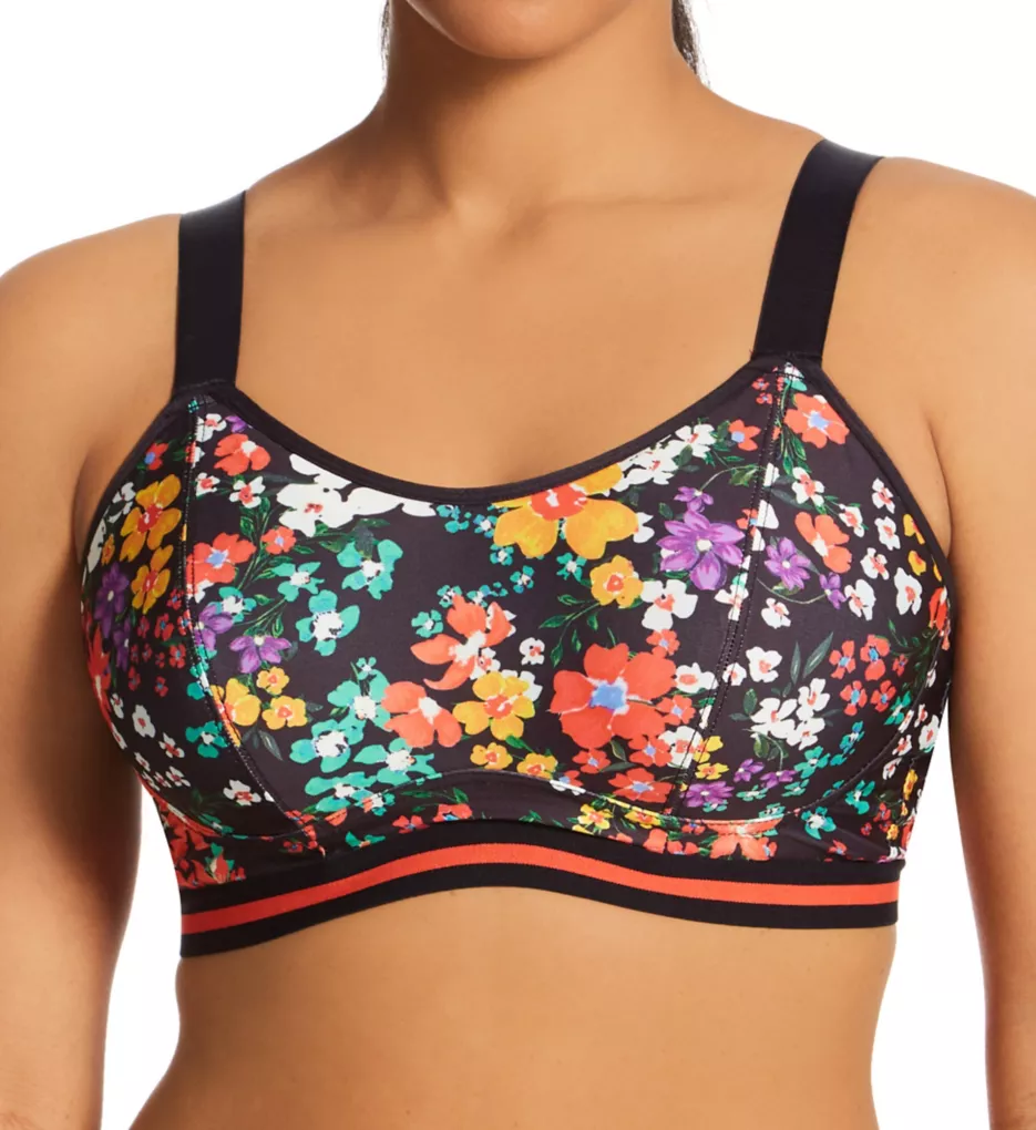 Energy Empower Convertible Underwire Sports Bra Black Ditsy 36g 