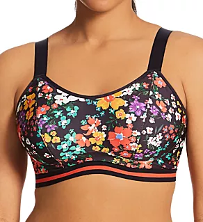 Energy Empower Convertible Underwire Sports Bra Black Ditsy 38D