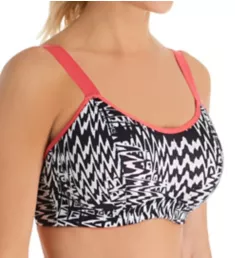 Energy Empower Convertible Underwire Sports Bra Black/White Print 32C