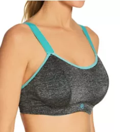 Energy Empower Convertible Underwire Sports Bra Grey/Aqua 32C