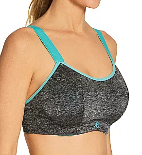 Energy Empower Convertible Underwire Sports Bra Grey/Aqua 32C