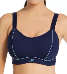 Energy Empower Convertible Underwire Sports Bra Navy/Aqua 36DD