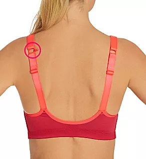 Energy Zip Front Padded Sports Bra Cherry/Red 34E